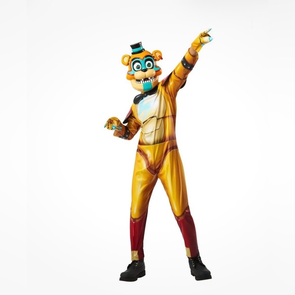 Rubies Five nights at Freddy’s Glamrock Freddy child costume. NWT med 8(mb)